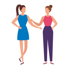 Fototapeta premium business women elegant avatar character