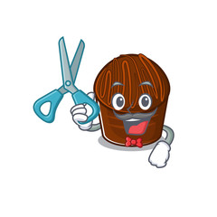 Cartoon character of Sporty Barber chocolate candy design style