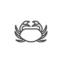 Sea crab line icon. linear style sign for mobile concept and web design. Crustacean outline vector icon. Symbol, logo illustration. Vector graphics © alekseyvanin