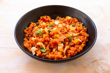Italian risotto with tomatoes -
