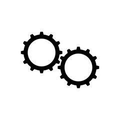 Gears Sign, Gear Icon isolated on white background