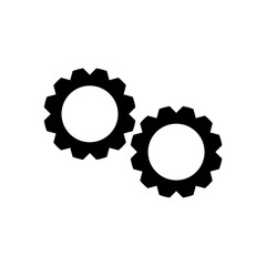 Gears Sign, Gear Icon isolated on white background