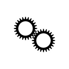 Gears Sign, Gear Icon isolated on white background