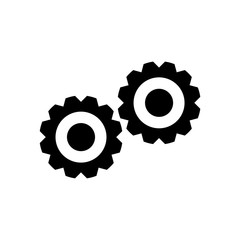 Gears Sign, Gear Icon isolated on white background