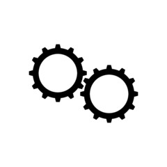 Gears Sign, Gear Icon isolated on white background