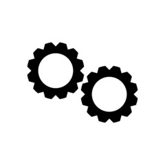 Gears Sign, Gear Icon isolated on white background