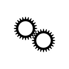 Gears Sign, Gear Icon isolated on white background