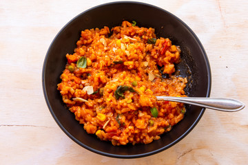 Italian risotto with tomatoes -