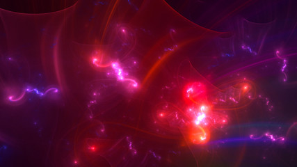 Fractal 3D rendering abstract and shiny background