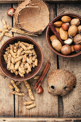Granola and mixed nuts