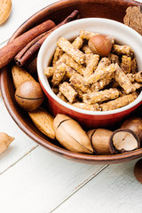 Organic homemade granola cereal