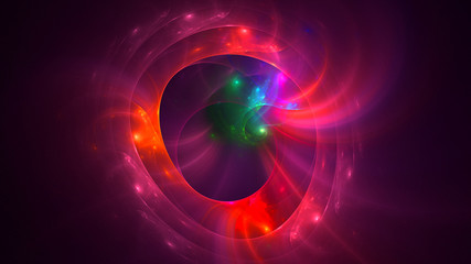 Fractal 3D rendering abstract and shiny background