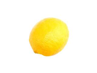 Whole lemon on white isolated background. Diet and weight loss concept