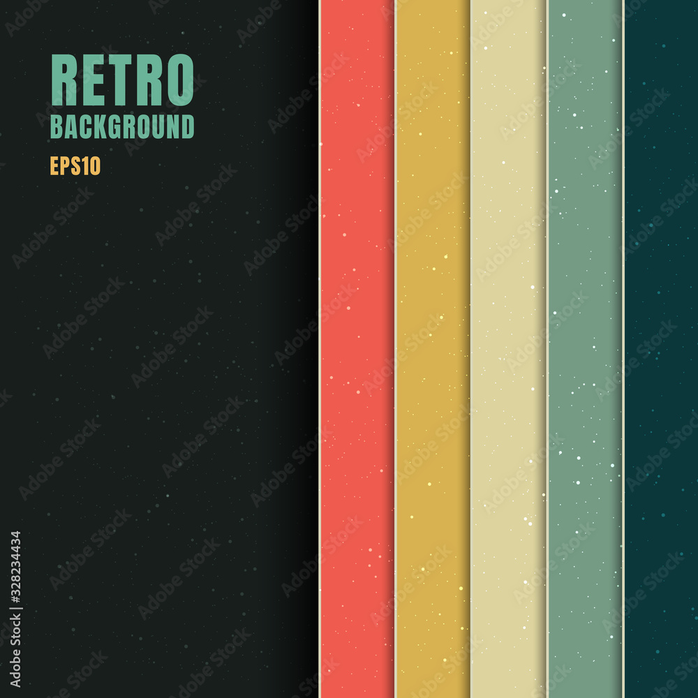 Poster abstract background pattern stripe vertical vintage retro color style on black background with space