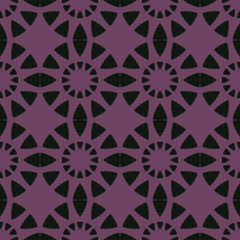 Green and mauve colours abstract geometric repeat pattern