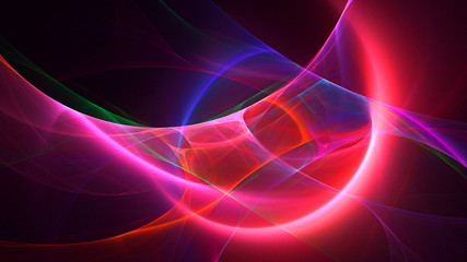 Fractal 3D rendering abstract and shiny background