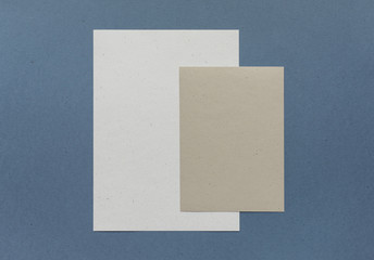 Fototapeta premium Empty eco paper sheets background shadow overlay