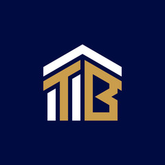 Initial Letters TB House Logo Design