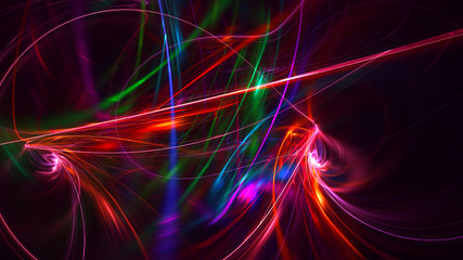 Fototapeta premium Fractal 3D rendering abstract and shiny background