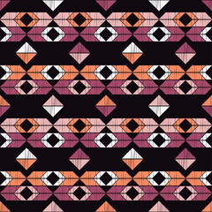 Fototapeta premium Aztec elements. Ethnic boho ornament. Seamless pattern. Tribal motif. Vector illustration for web design or print.