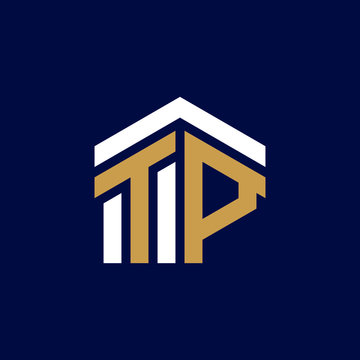 Initial Letters TP House Logo Design