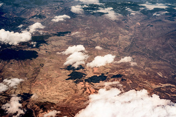 Dry country from above