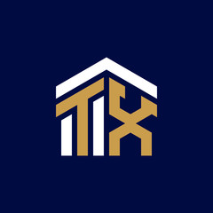 Initial Letters TX House Logo Design