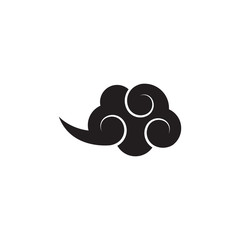 Chinese clouds logo vector illustration