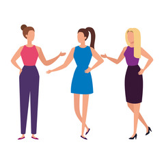 Fototapeta premium business women elegant avatar character vector illustration design