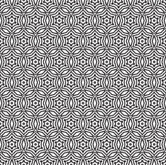 Obraz premium Vector seamless black and white decorative pattern