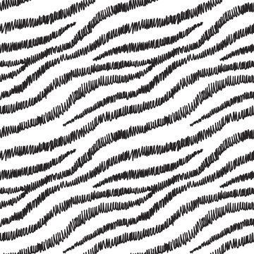 Seamless zebra skin handdrawn texture