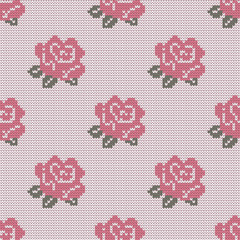 Vector fabric design with roses