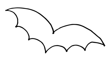 Bat cartoon vector icon doodle Halloween illustration