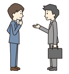 ビジネスマン　会話