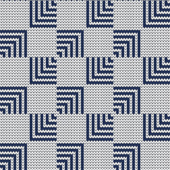 Knitted geometric seamless pattern.