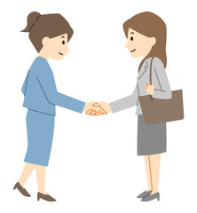 ビジネスウーマン　握手