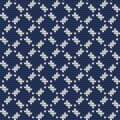 Knitted geometric seamless pattern