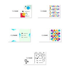 Fototapeta na wymiar Business Card Modern Collection Set Idea Abstract Design Template Element Vector
