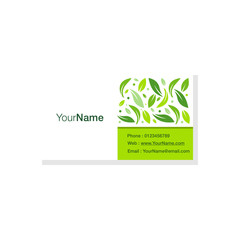 Business Card Background Leaf Nature Abstract Creative  Design Template Element Vector