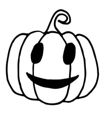 Halloween Pumpkin Doodle, a hand drawn vector illustration of a Halloween pumpkin.