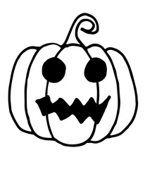Halloween Pumpkin Doodle, a hand drawn vector illustration of a Halloween pumpkin.