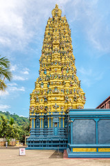 View at the Sri Muthumariamman Hindi Temple near Matale - Sri Lanka