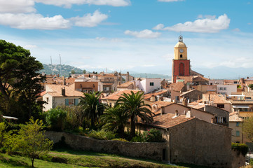 Fototapeta na wymiar Clock Tower in St Tropez