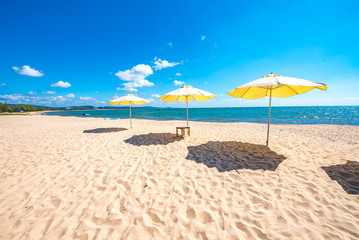 Coastal Scenery of Phu Quoc Island, Vietnam, a Popular Tourism Destination for Summer Vacation in Southeast Asia, with Tropical Climate and Beautiful Landscape.