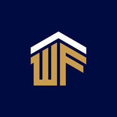 Initial Letters WF House Logo Design