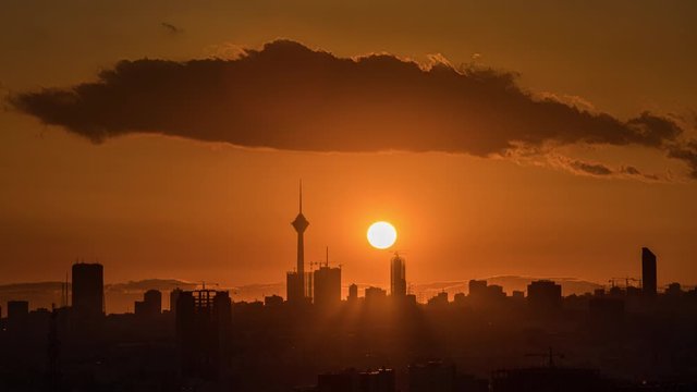 Sunset and Tehran