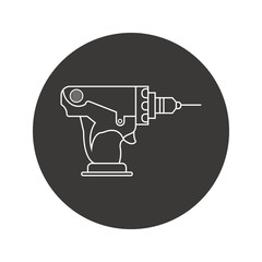 Hand Drill Machine line icon