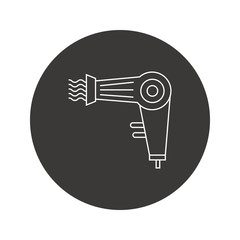 Hair dryer line icon