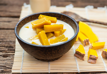 Pumpkin in coconut milk, Thai desserts
