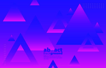Obraz premium Minimal dynamic gradients on classic blue and Fluorescent pink background with copy space. geometric Backdrop for Poster, Fluid 3d shapes composition. Modern abstract cover. Brochure, card.